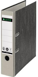 LEITZ Ordner 1080 DIN A4 80 mm gelb mit 180° Präzisionshebelmechanik und Wolkenmarmor