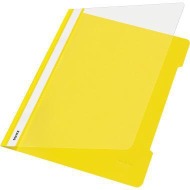 LEITZ Schnellhefter 41910001 DIN A4 für 250 Blatt PVC weiß – reißfeste Hartfolie