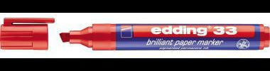 edding Pigmentmarker 33 brilliant paper marker – Keilspitze 1-5 mm, schwarz, wasser- & wischfest