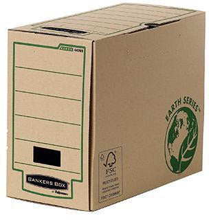 BANKERS BOX Archivbox Earth Series 4470301 naturbraun, DIN A4, 100 % recycelt, mit Deckel
