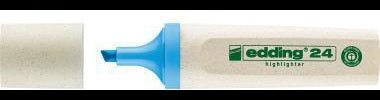 edding Textmarker Highlighter 24 EcoLine – Nachhaltiger Textmarker mit Blauem Engel, hellblau, 2-5 mm