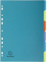 Exacompta Forever 2706E Ordnerregister A4, 6-teilig, PP recycelt, blanko, mit Deckblatt
