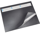 LÄUFER Durella DS Schreibunterlage 53 x 40 cm mit Vollsichtfolie & Jahresplan-Kalender, grau