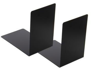 Westcott Buchstütze E-10244 – 2er-Pack, 9 x 14 x 14 cm, Metall pulverbeschichtet schwarz