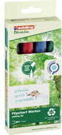 edding Flipchartmarker 32 EcoLine – 4er-Set, 90% recycelt, keilspitze 1-5 mm