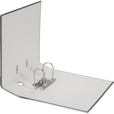 Falken Ordner S80 DIN A4 80 mm grau – Wolkenmarmor, Hebelmechanik, Blauer Engel