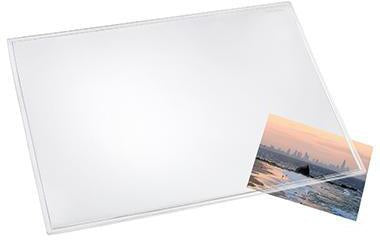 LÄUFER Durella Schreibunterlage 70x50 cm transparent – Vollsicht-Unterlage, abwischbar, Made in Germany