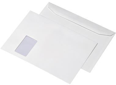 KUVERMATIC Kuvertierhülle DIN C4 mit Fenster, 100 g/m² Offsetpapier, weiß, 500 Stück pro Packung