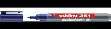 edding Boardmarker 361 – Schnelltrocknender Whiteboardmarker, schwarz, 1 mm, nachfüllbar