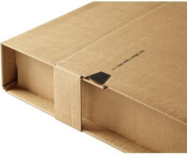 ColomPac Versandverpackung CP 030.08 320x320x60mm braun – extra stabiler Versandkarton mit Selbstklebeverschluss
