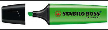 STABILO Textmarker BOSS ORIGINAL 70/33 – grün, Keilspitze 2-5 mm, nachfüllbar, Made in Germany