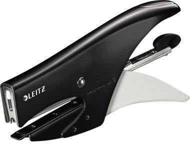 LEITZ Heftzange WOW 55312001 – Metall, 15 Blatt, perlweiß, inkl. 1.000 Heftklammern
