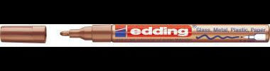 edding Lackmarker creative 751 orange – Permanentmarker mit 1-2 mm Rundspitze, stark deckend, wisch- und wasserfest
