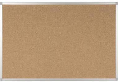 BI-OFFICE Pinnwand Ayda Korktafel 90x60 cm mit Aluminiumrahmen – Natürliche Korkoberfläche