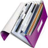 Leitz Fächermappe WOW 45890036 DIN A4 6 Fächer PP blau mit Gummizug