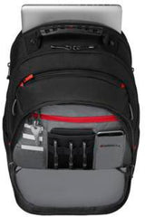 Wenger Rucksack Legacy 600631 schwarz/grau – Notebookrucksack mit Air-flow Rückenpolster und 3-fach gepolstertem Laptopfach