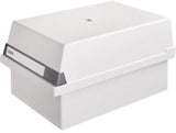 HAN Karteikasten 955-11 DIN A5 quer, lichtgrau, für 1.300 Karten, inkl. Sichtreiter