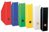 Landré Stehsammler Color DIN A4 weiß – 7 cm breiter Karton-Stehsammler mit Griffloch