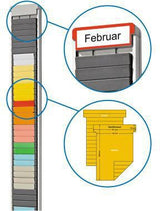 Ultradex T-Kartentafel 528120 mit 20 flexiblen Kartenplätzen – Aluminium silber, Made in Germany