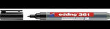 edding Boardmarker 361 – Schnelltrocknender Whiteboardmarker, schwarz, 1 mm, nachfüllbar