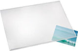 LÄUFER Durella Schreibunterlage 70x50 cm transparent – Vollsicht-Unterlage, abwischbar, Made in Germany
