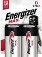 Energizer Max Alkaline D/Mono/LR20 Batterie – 2er-Pack, PowerSeal Technologie, 1,5 V