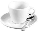 Esmeyer Espressotasse BISTRO 100 ml mit Untertasse, Porzellan weiß, 6er-Pack