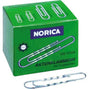 NORICA Büroklammer 2262 77 mm gewellt silber 100 St./Pack. – papierschonend mit Kugelenden