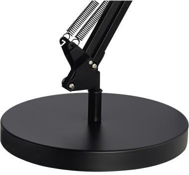 UNILUX Tischleuchte SUCCESS 80 LED schwarz, Architektenleuchte mit Standfuß und Tischklemme