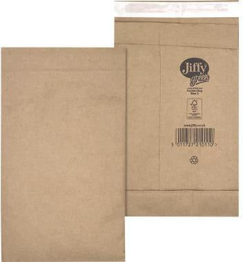 Jiffy Papierpolstertasche Nr. 0 mit Haftklebung, braun