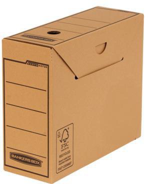 BANKERS BOX Archivbox Earth Series 4473501 – 100% recycelter Karton, DIN A4, mit Deckel & Griffloch