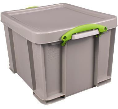 Really Useful Box Aufbewahrungsbox 42RDG 42l taubengrau – 100 % recyceltes Polypropylen, stapelbar