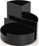 MAUL Stifteköcher 4117637 rund 6 Fächer Kunststoff blau – Schreibtisch-Organizer