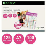 Leitz Laminierfolie 33805 DIN A7 125µm glänzend 100 Stück iLAM