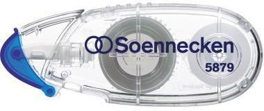 Soennecken Kleberoller 5879 – 6 mm x 6 m, transparenter Roller für Papier, Pappe & Fotos