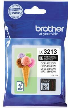 Brother Tintenpatrone LC3213BK schwarz – Originalzubehör für ca. 400 Seiten