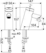 SCHELL PURIS SC HD-K Selbstschluss-Waschtisch-Armatur Kaltwasser Chrom