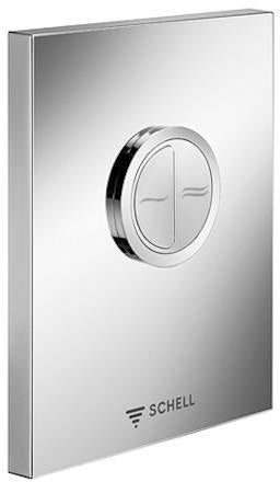 SCHELL WC-Betätigungsplatte EDITION ECO Kunststoff chrom mit Zweimengenspülung