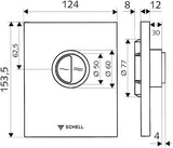 SCHELL WC-Betätigungsplatte EDITION Eco ND 100 – Zweimengenspülung, chrom, für Unterputz-Druckspüler