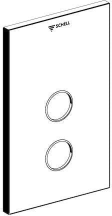 SCHELL Frontplatte LINUS D-SC-T für UP-Dusche, 273x173 mm, chrom – mit Rahmen & Befestigungsmaterial