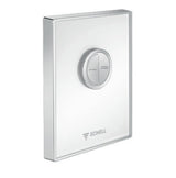 SCHELL AMBITION ECO ND WC-Betätigungsplatte Echtglas Schwarz Chrom Zweimengenspülung