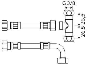 SCHELL Anschlussset Druckausgleichventil PBV für Kleindurchlauferhitzer, chrom
