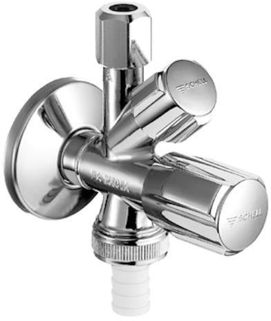 SCHELL Kombi-Eckventil COMFORT RV, 1/2 Zoll, chrom – mit Rückflussverhinderer & Schubrosette