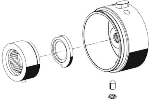 SCHELL Betätigungsknopf VITUS Thermostat chrom – Drehknopf mit Temperatursperre 38 °C