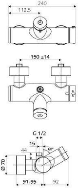 SCHELL VITUS VD-SC-T Selbstschluss-Duscharmatur Thermostat Aufputz Chrom