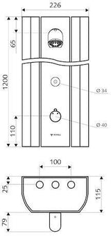 SCHELL Duschpaneel LINUS DP-C-T mit ThermoProtect-Thermostat und thermischer Desinfektion, Alu-eloxiert