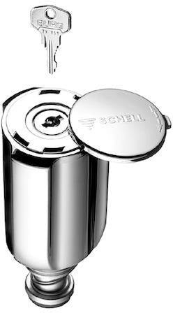 SCHELL Sanitärgriff SECUR RV mit Oberteil, abschließbar, DN 15 G 1/2 AG, chrom
