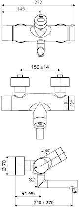 SCHELL VITUS VW-E-T Aufputz-Waschtisch-Armatur mit Thermostat und Infrarot-Sensor, chrom