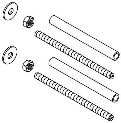 SCHELL Zubehör-Set für Rahmen MONTUS für Spülkasten 12 cm, M12 – Ersatzteil-Set