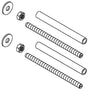 SCHELL Zubehör-Set für Rahmen MONTUS für Spülkasten 12 cm, M12 – Ersatzteil-Set